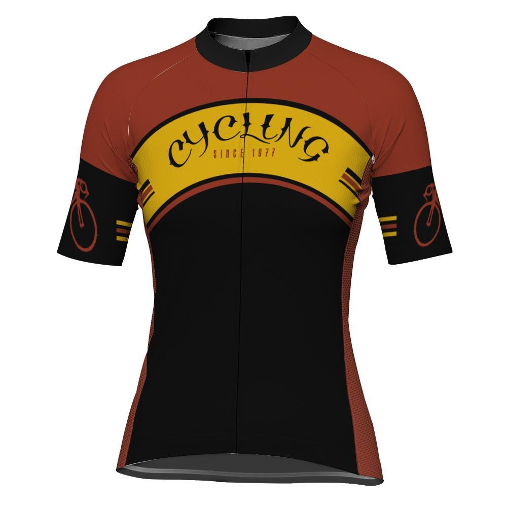 Vintage Short Sleeve Cycling Jersey for Women
