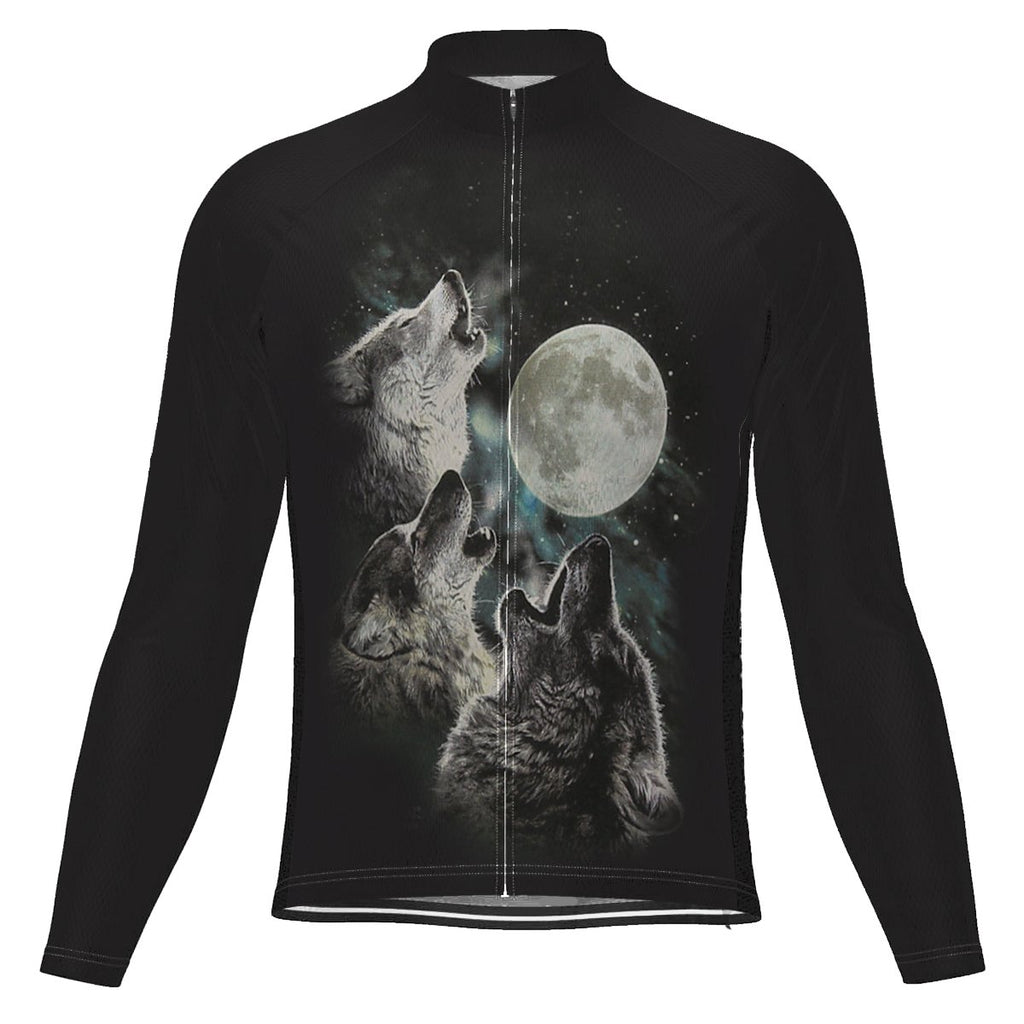 Wolf Long Sleeve Cycling Jersey for Men