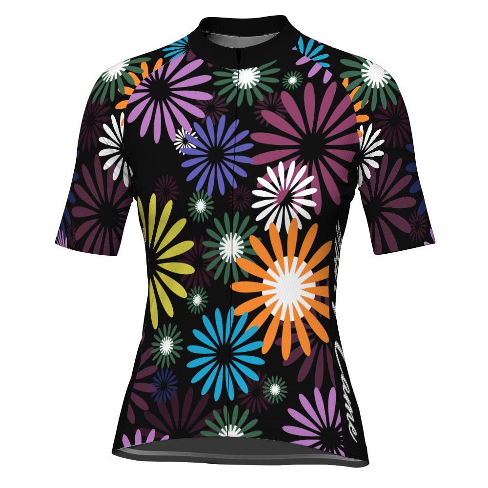 Customized Colorful Short Sleeve Cycling Jersey for Women