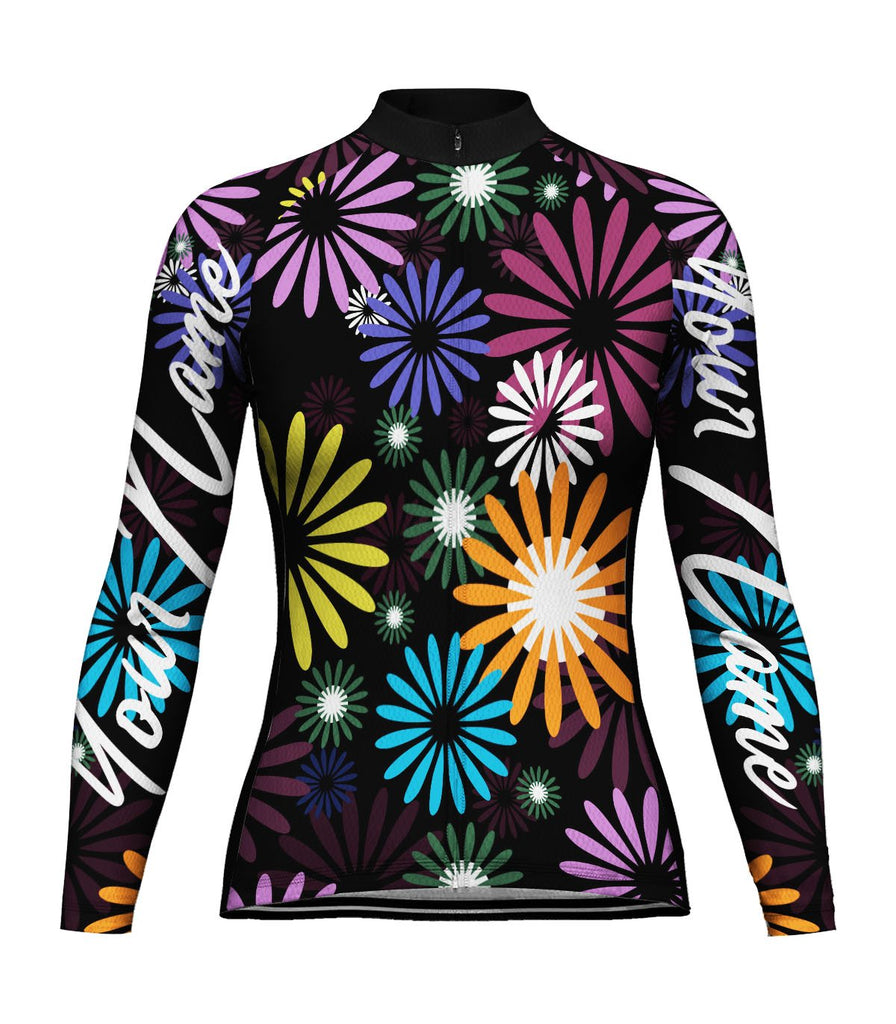 Customized Colorful Long Sleeve Cycling Jersey for Women