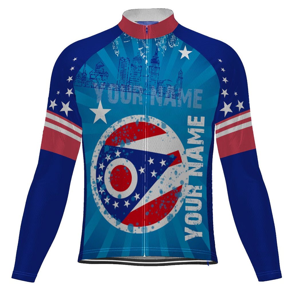 Customized Ohio Long Sleeve Cycling Jersey for Men