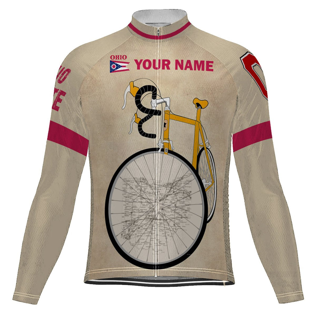 Customized Ohio Long Sleeve Cycling Jersey for Men