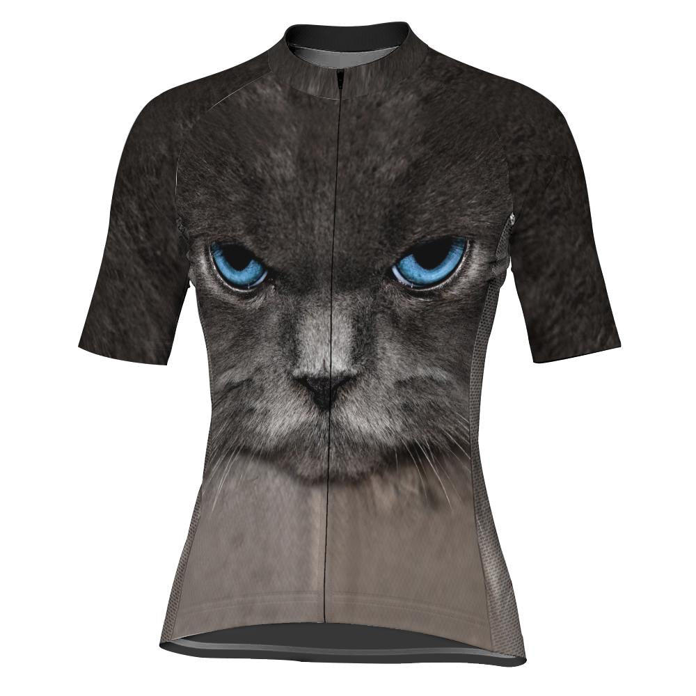 Colorful Cat Short Sleeve Cycling Jersey for Women