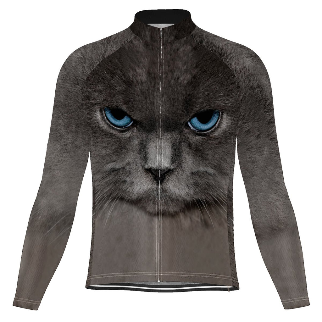 Colorful Cat Long Sleeve Cycling Jersey for Men