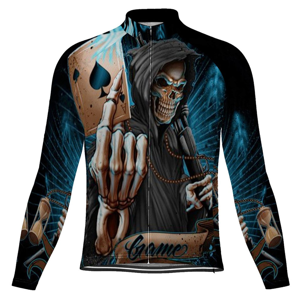Skull Long Sleeve Cycling Jersey for Men