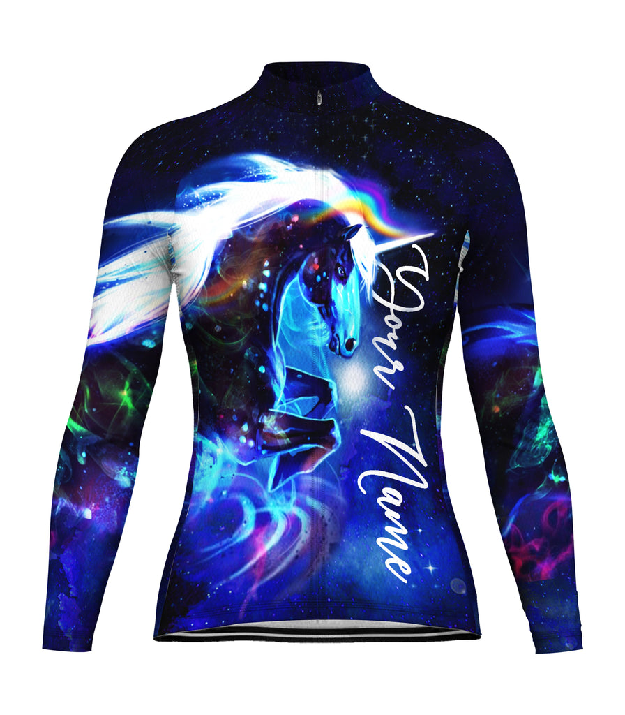 Customized Unicorn Long Sleeve Cycling Jersey for Women