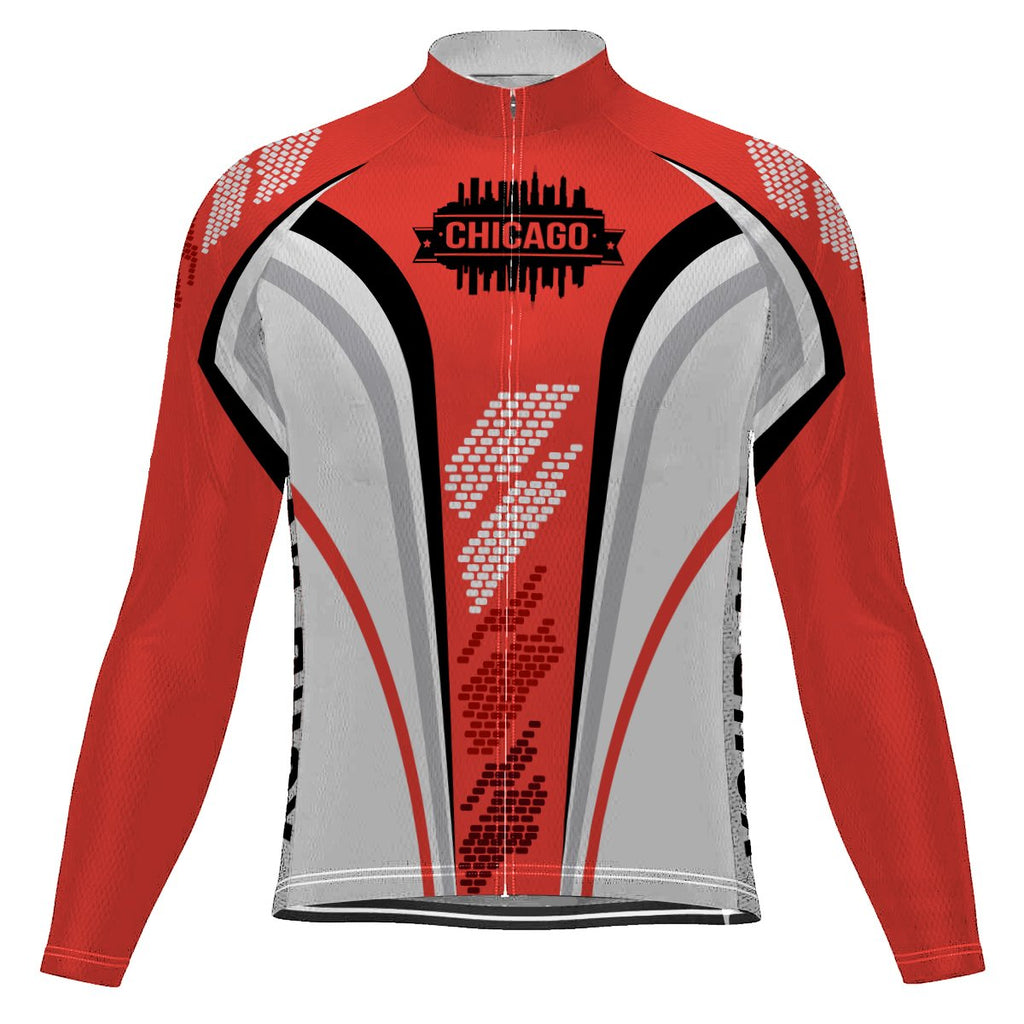 Customized Chicago Long Sleeve Cycling Jersey for Men