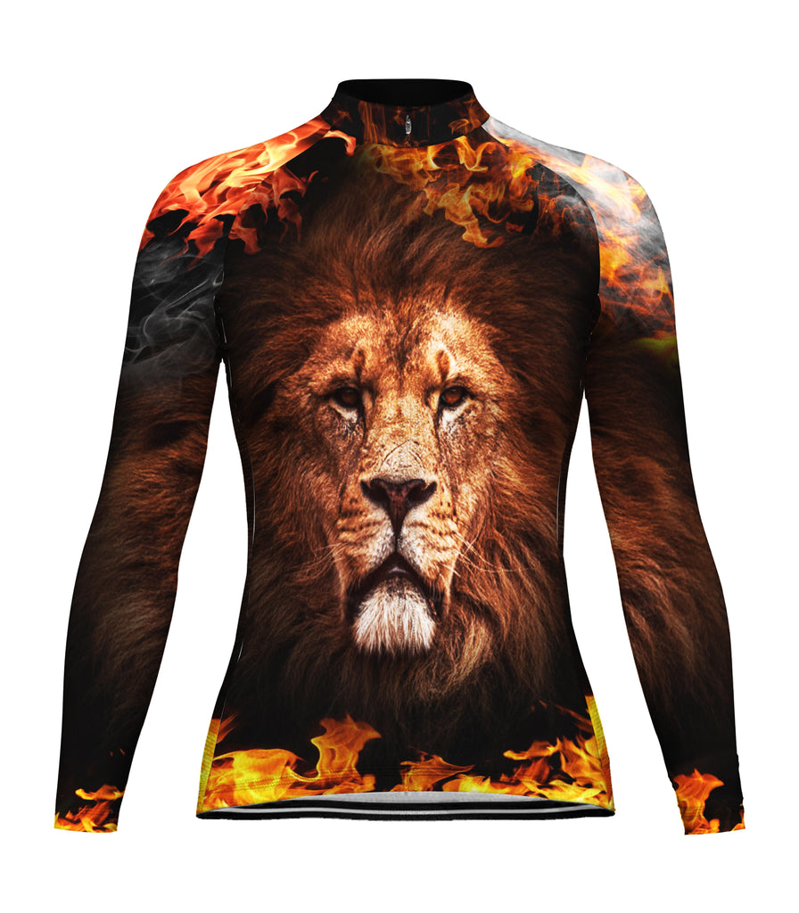 Lion Long Sleeve Cycling Jersey for Women