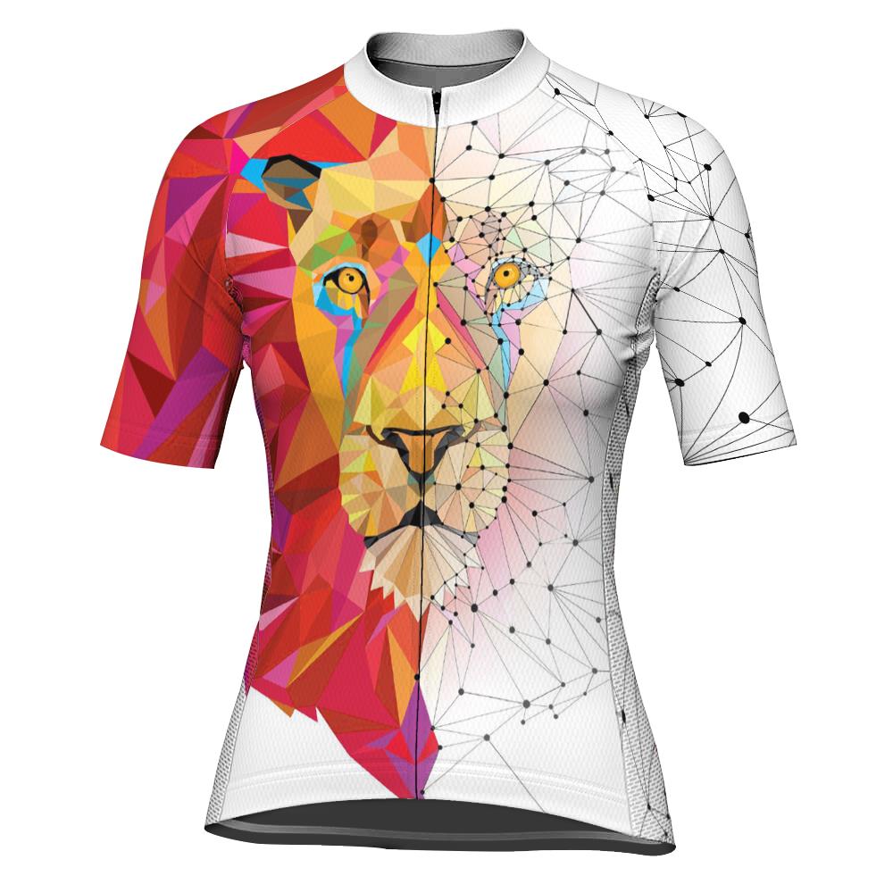 Lion Short Sleeve Cycling Jersey for Women