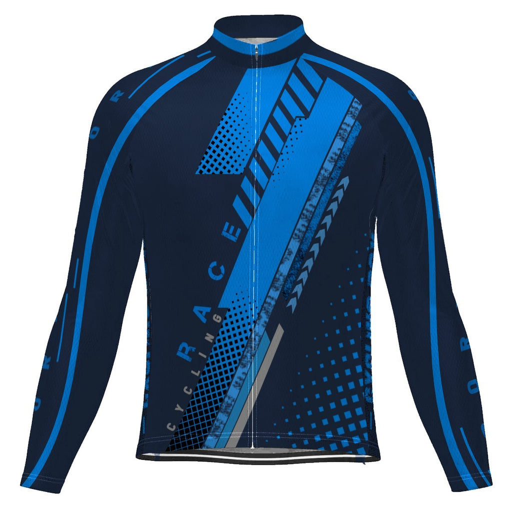 Navy Long Sleeve Cycling Jersey for Men
