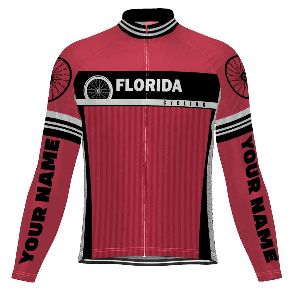 Customized Florida Long Sleeve Cycling Jersey for Men