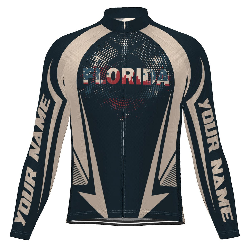 Customized Florida Long Sleeve Cycling Jersey for Men