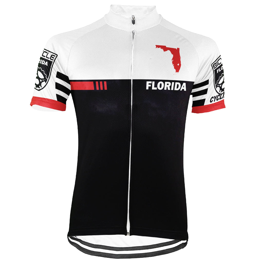 Customized Florida Winter Thermal Fleece Short Sleeve Cycling Jersey for Men