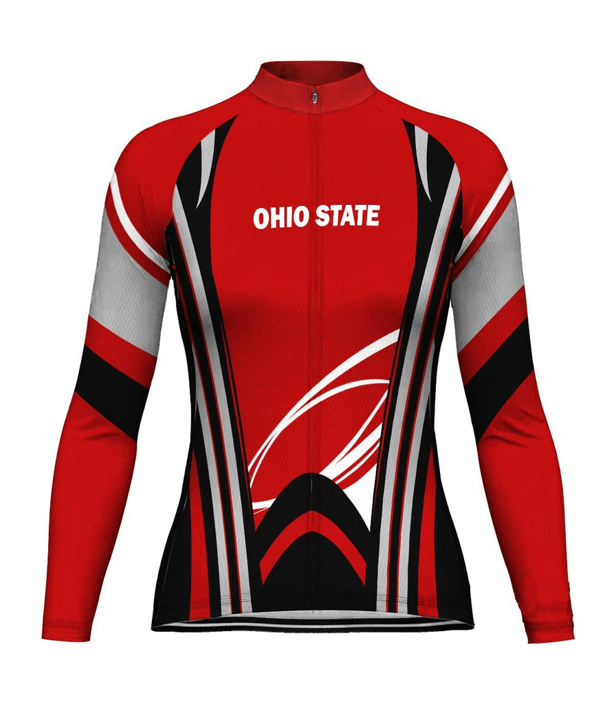 Ohio State Long Sleeve Cycling Jersey for Women