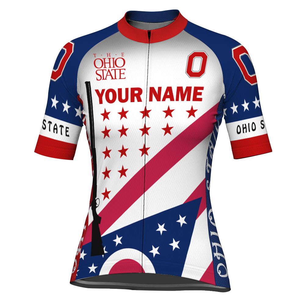 Customized Ohio Short Sleeve Cycling Jersey for Women