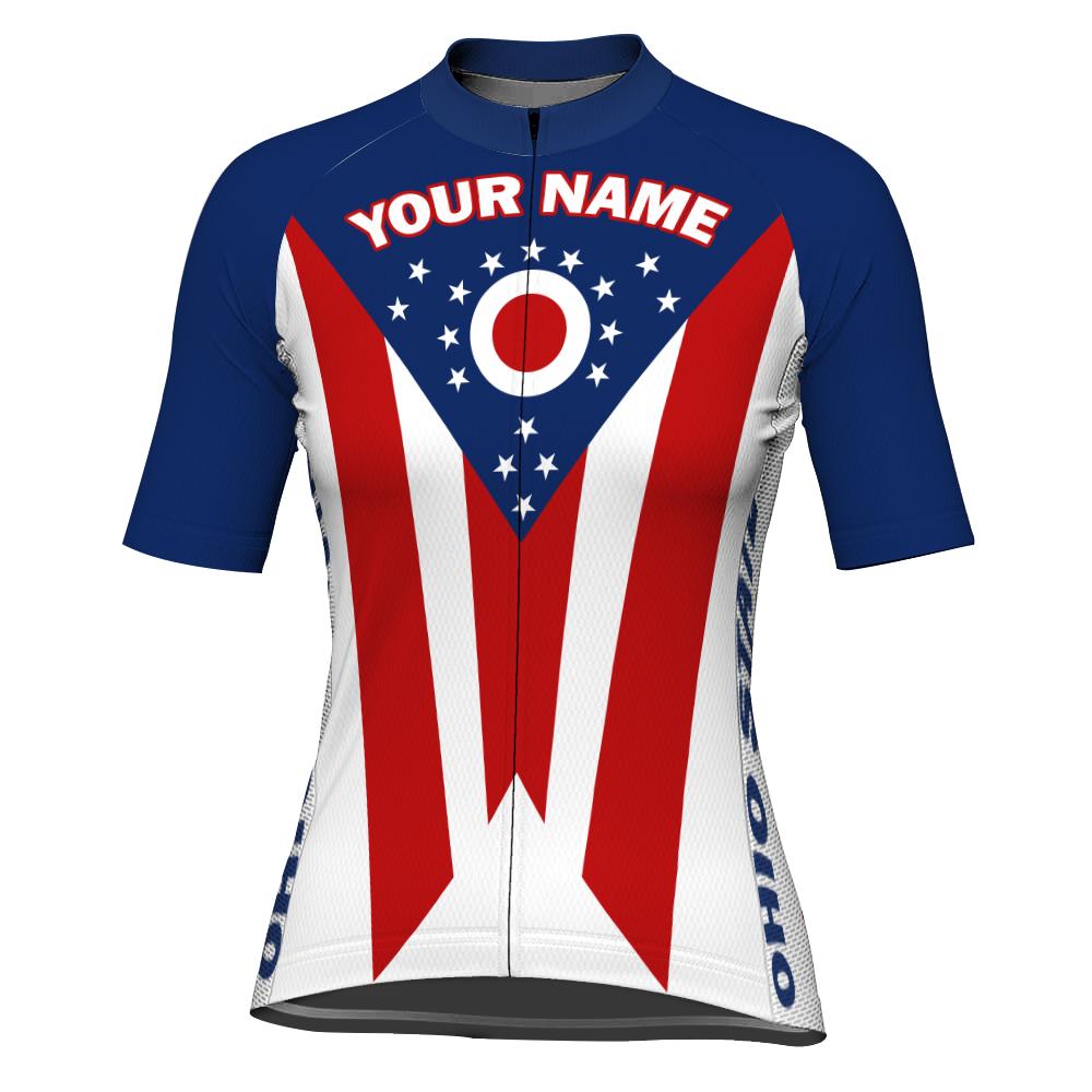 Customized Ohio Short Sleeve Cycling Jersey for Women