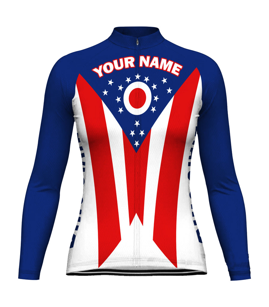 Customized Ohio Long Sleeve Cycling Jersey for Women
