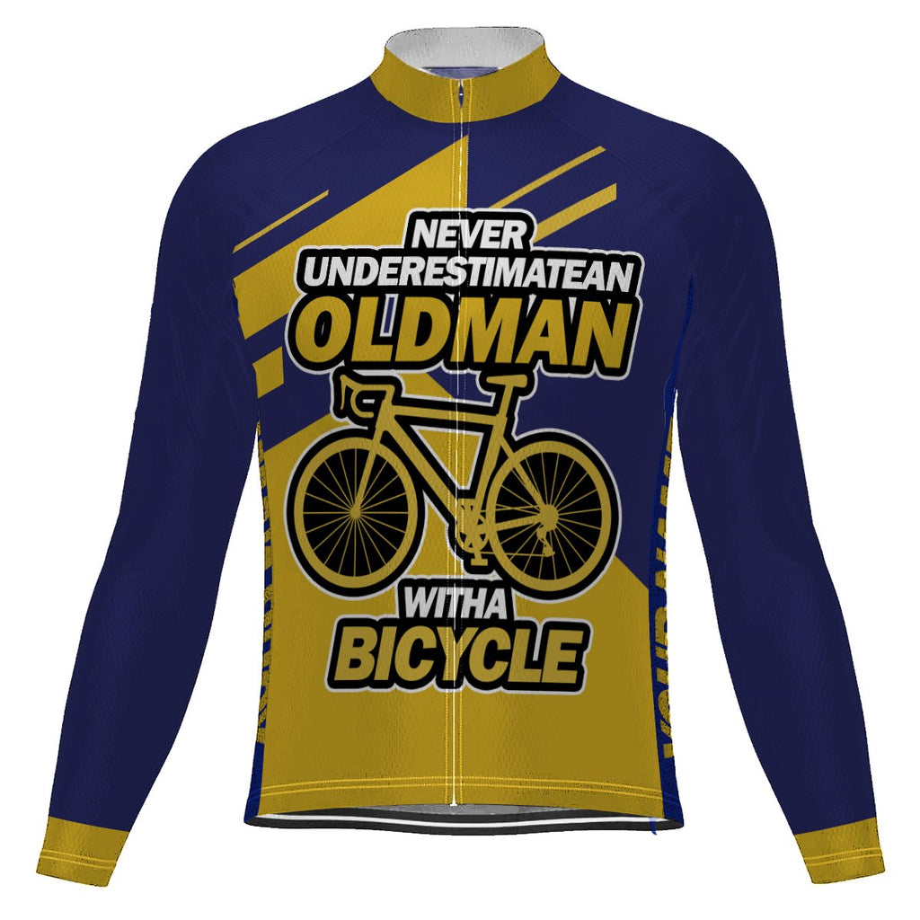 Customized Old Men Long Sleeve Cycling Jersey for Men