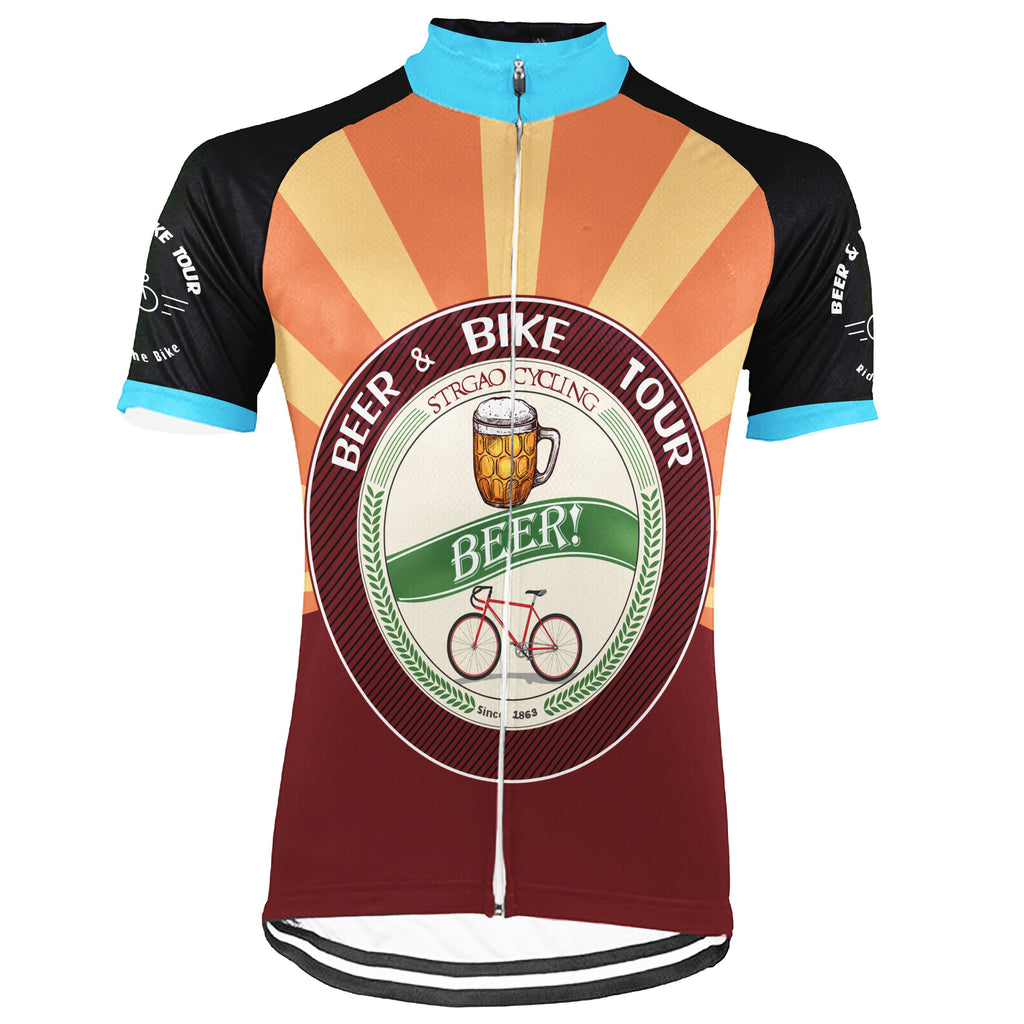 Customized Beer Short Sleeve Cycling Jersey for Men