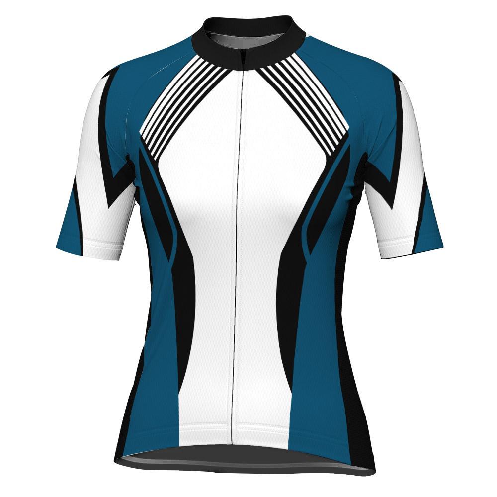 Navy Short Sleeve Cycling Jersey for Women