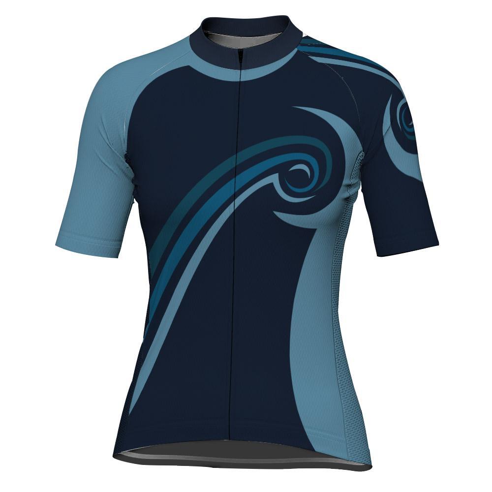 Navy Short Sleeve Cycling Jersey for Women