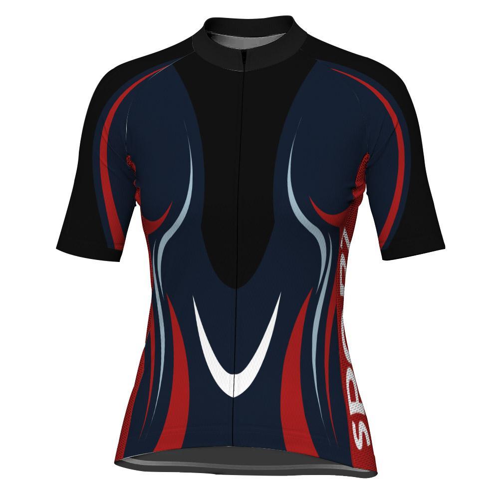 Navy Short Sleeve Cycling Jersey for Women