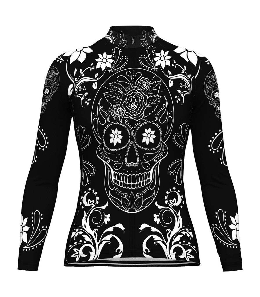 Skull Long Sleeve Cycling Jersey for Women