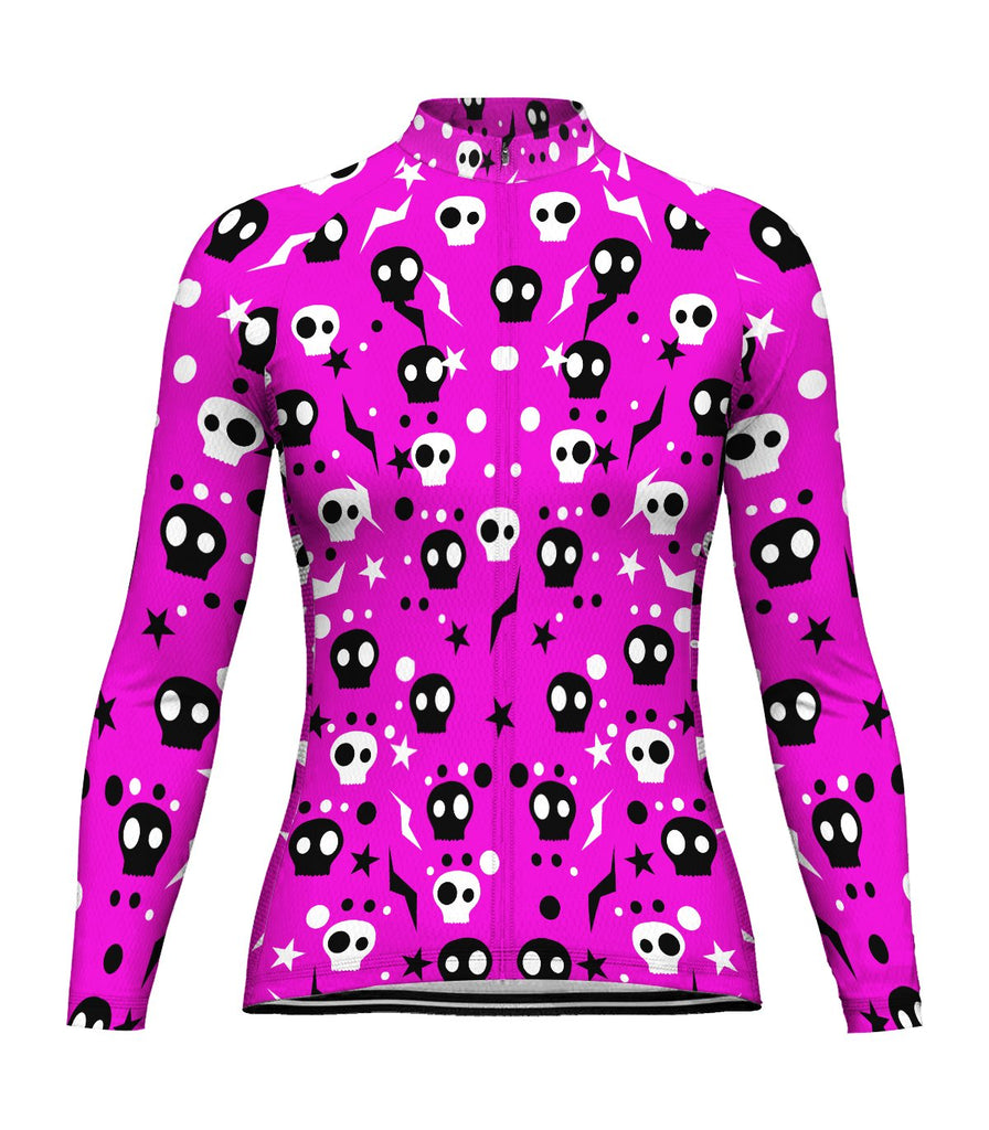 Skull Long Sleeve Cycling Jersey for Women