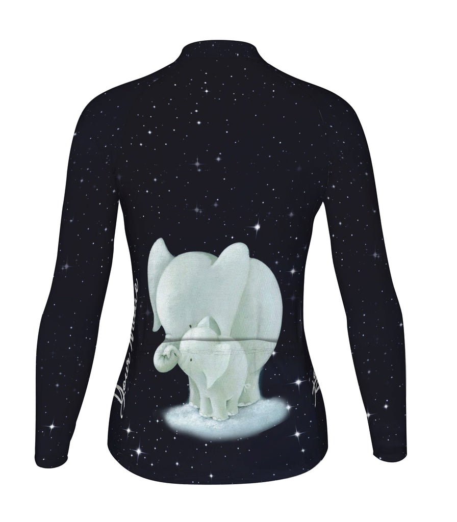 Customized Elephant Long Sleeve Cycling Jersey for Women OS Cycling Store