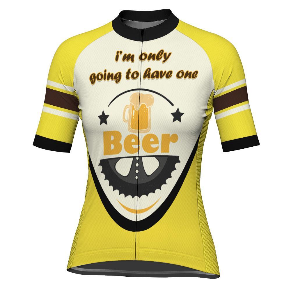 Beer Short Sleeve Cycling Jersey for Women
