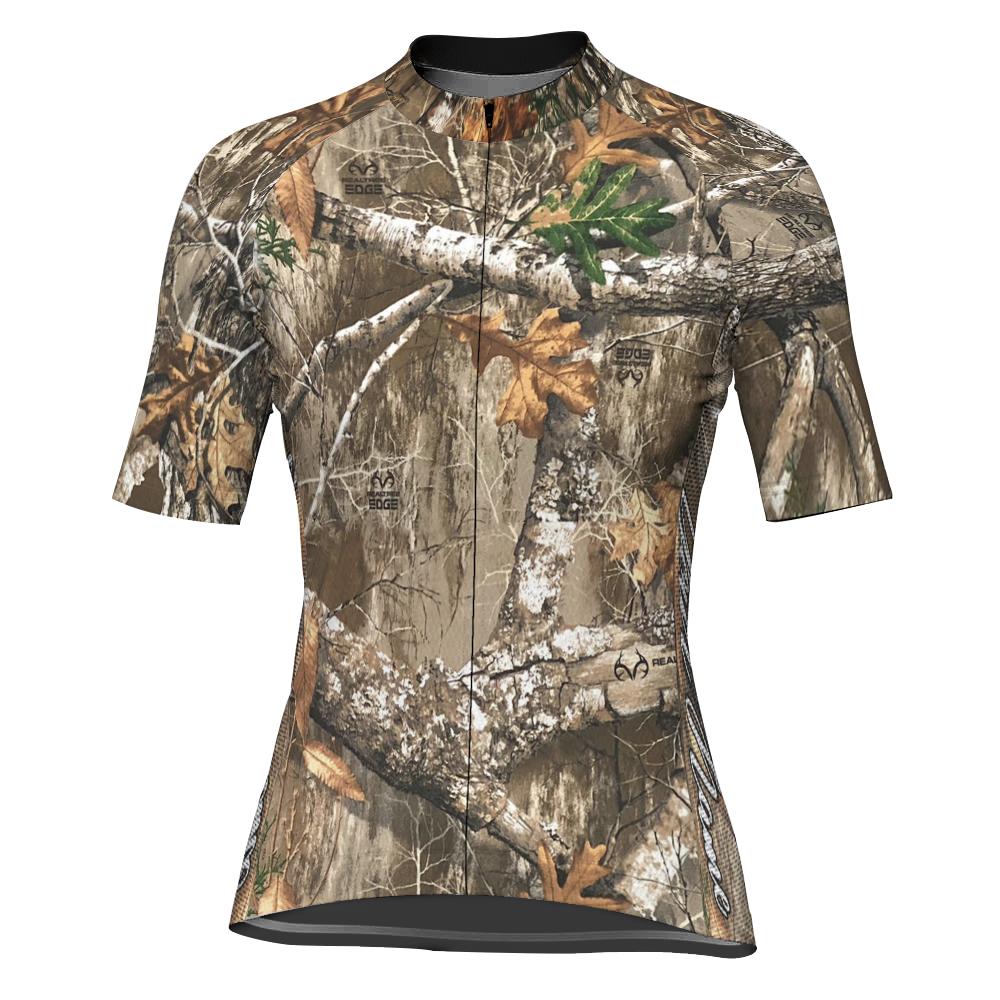Customized Camo Short Sleeve Cycling Jersey for Women