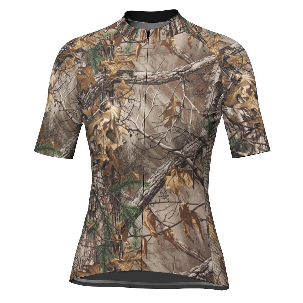Customized Camo Short Sleeve Cycling Jersey for Women