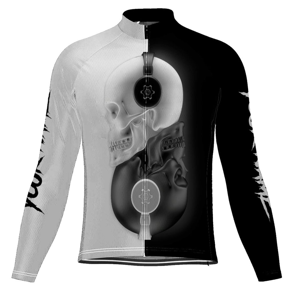 Customized Skull Long Sleeve Cycling Jersey for Men