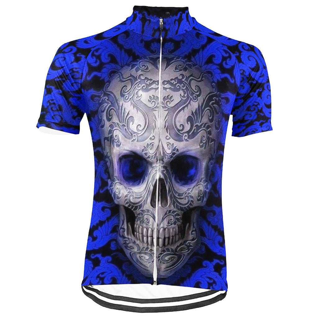 Customized Skull Short Sleeve Cycling Jersey for Men