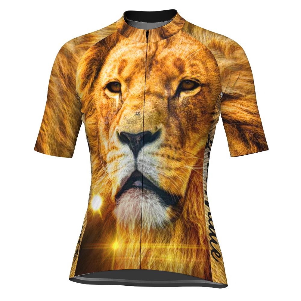 Customized Lion Short Sleeve Cycling Jersey for Women
