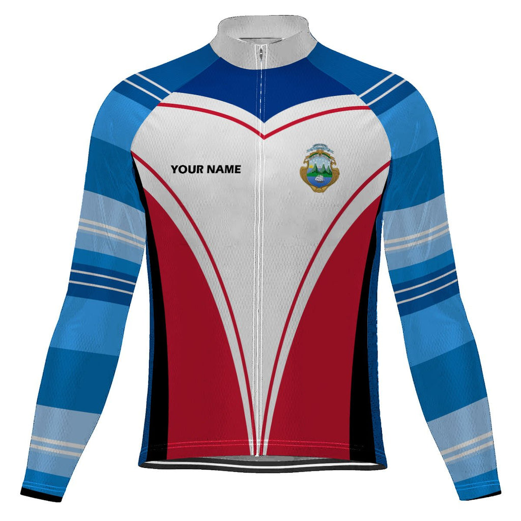 Customized Costa Rica  Winter Thermal Fleece Long Sleeve For Men