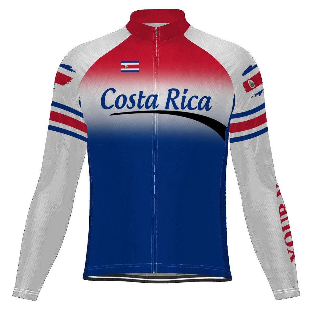 Customized Costa Rica  Winter Thermal Fleece Long Sleeve For Men
