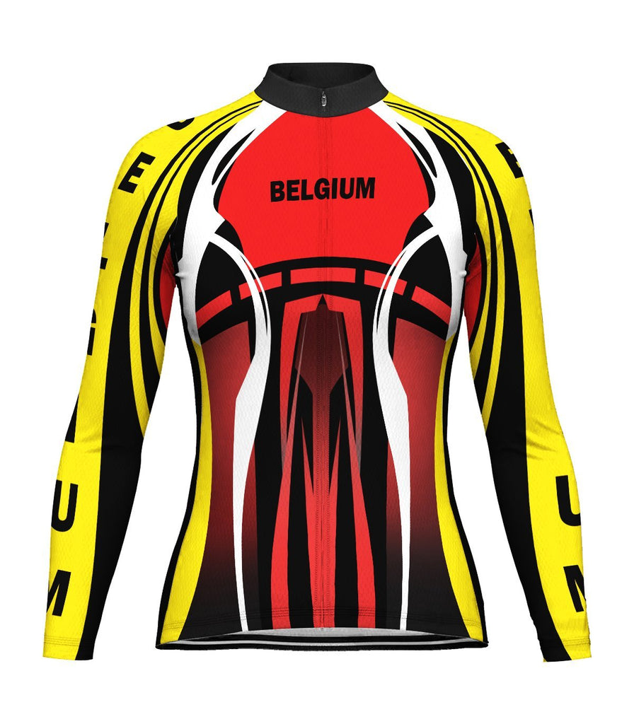 Belgium Long Sleeve Cycling Jersey for Women