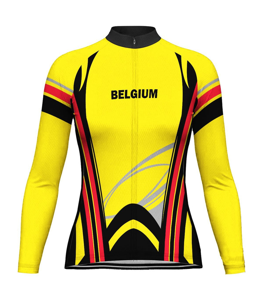 Belgium Long Sleeve Cycling Jersey for Women