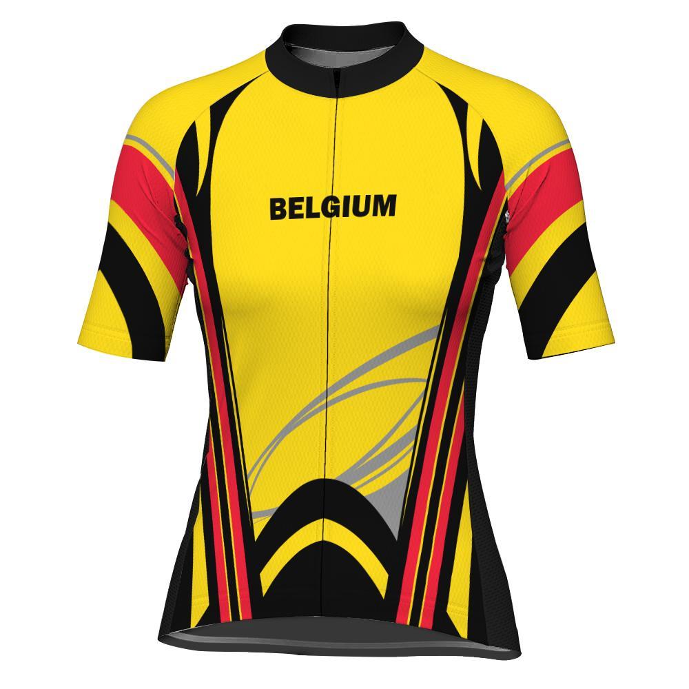 Belgium Short Sleeve Cycling Jersey for Women