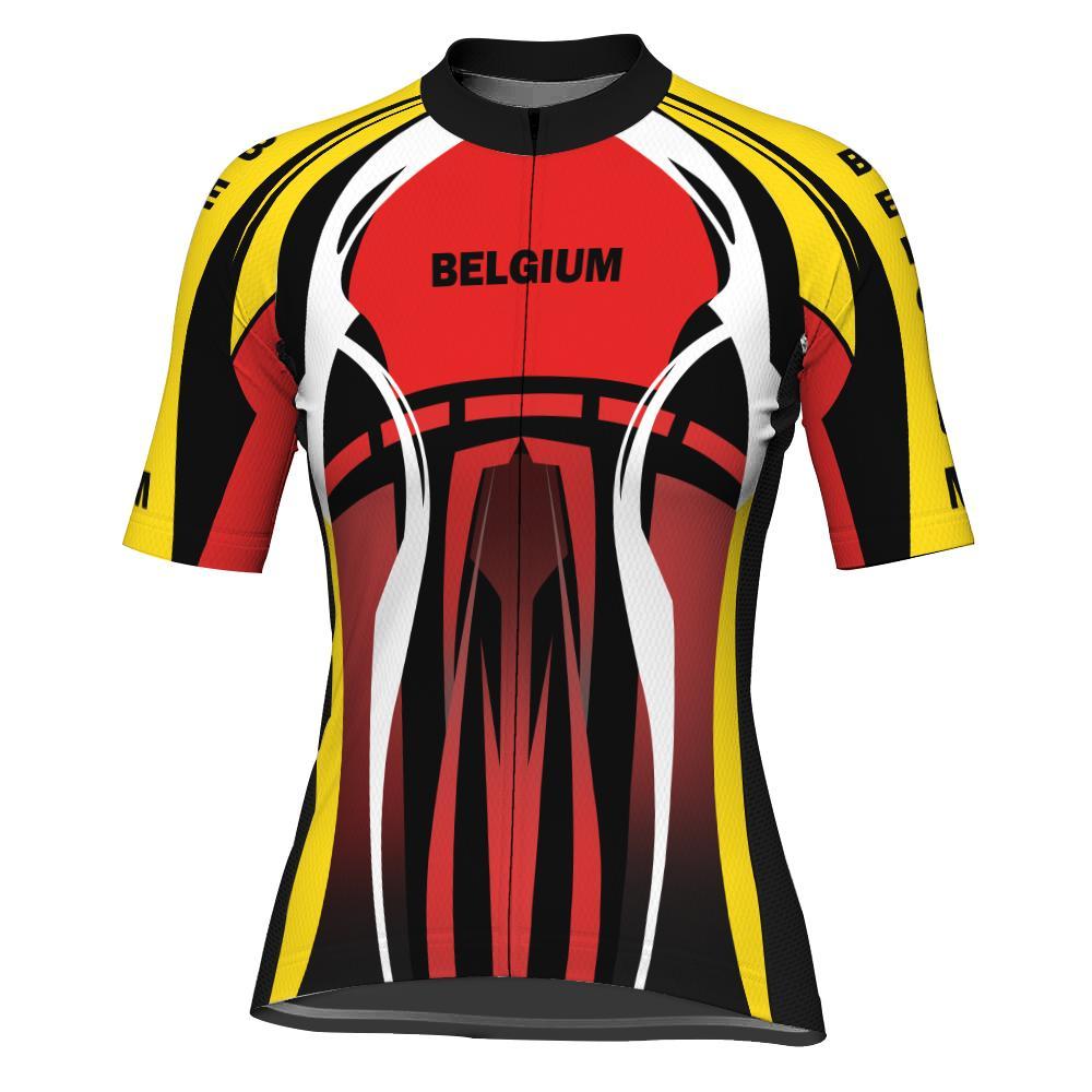 Belgium Short Sleeve Cycling Jersey for Women