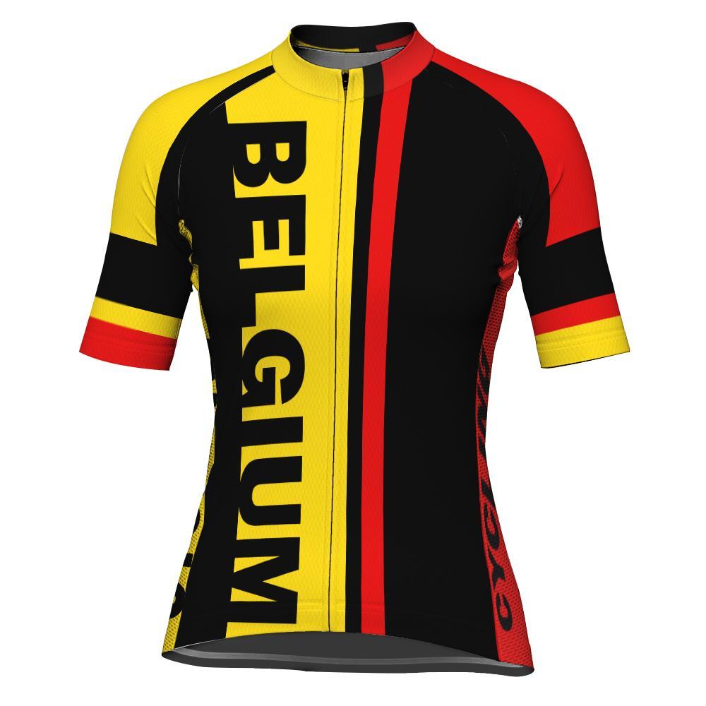 Belgium Short Sleeve Cycling Jersey for Women