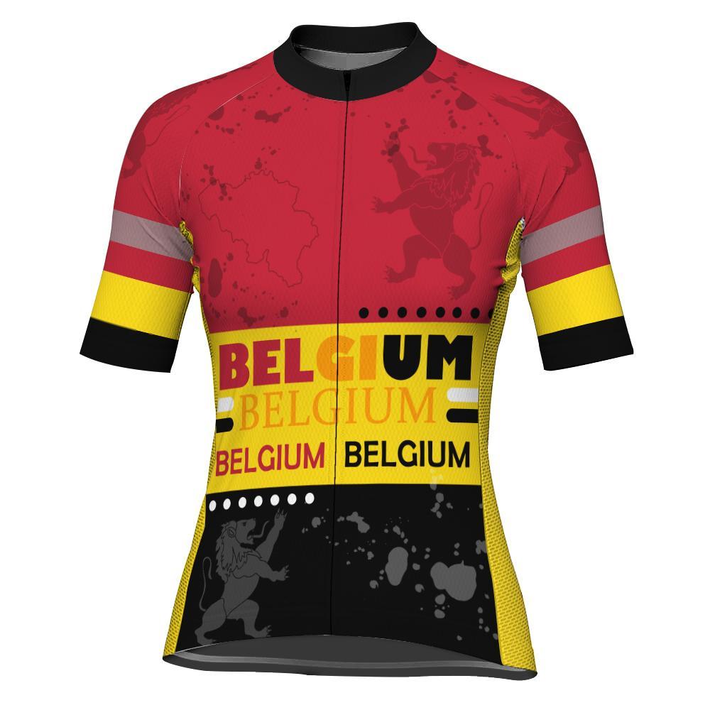 Belgium Short Sleeve Cycling Jersey for Women