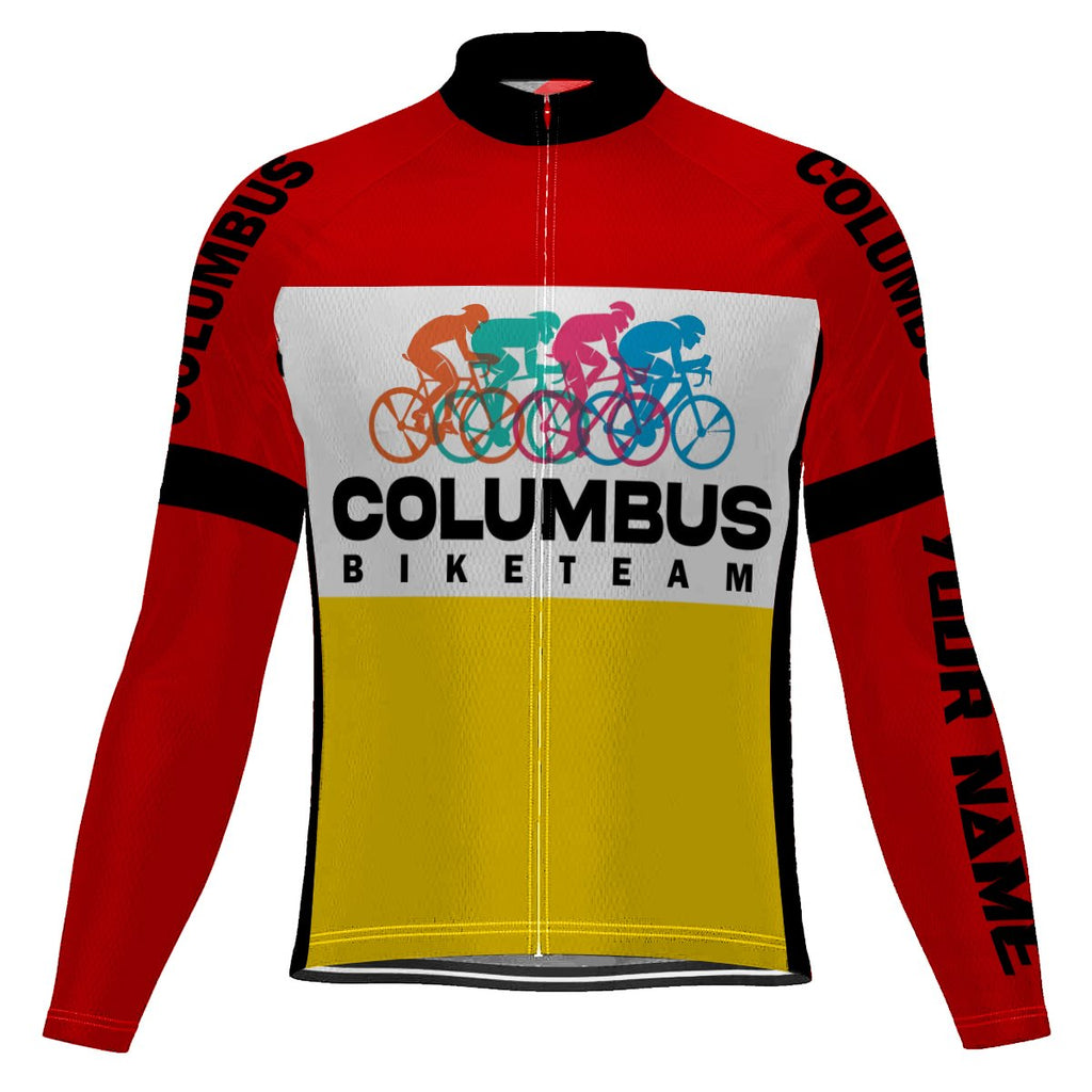Customized Columbus Long Sleeve Cycling Jersey for Men