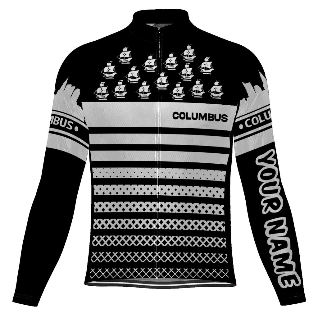 Customized Columbus Long Sleeve Cycling Jersey for Men