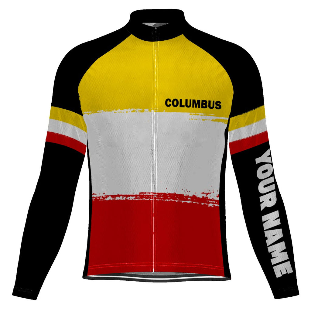 Customized Columbus Long Sleeve Cycling Jersey for Men