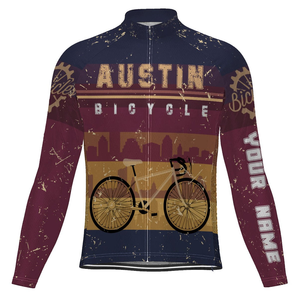 Customized Austin Long Sleeve Cycling Jersey for Men