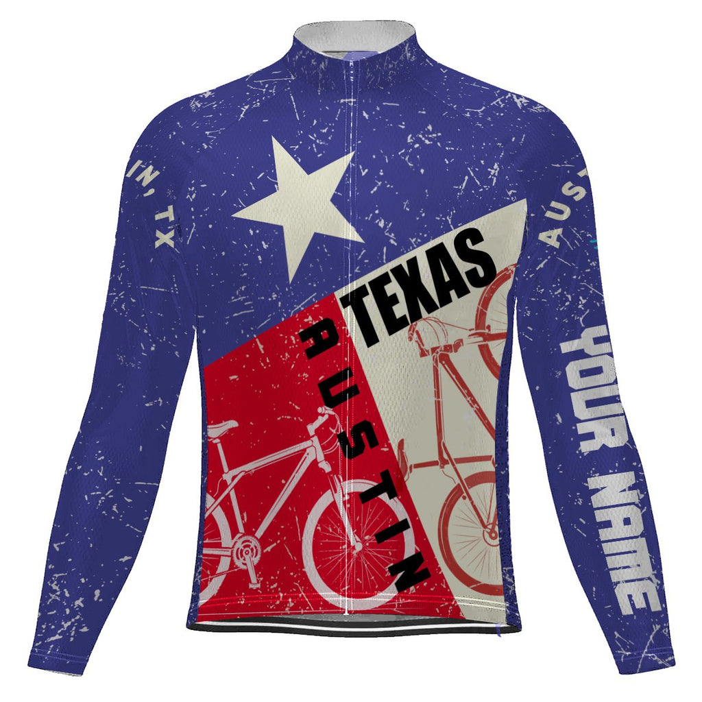 Customized Austin Long Sleeve Cycling Jersey for Men