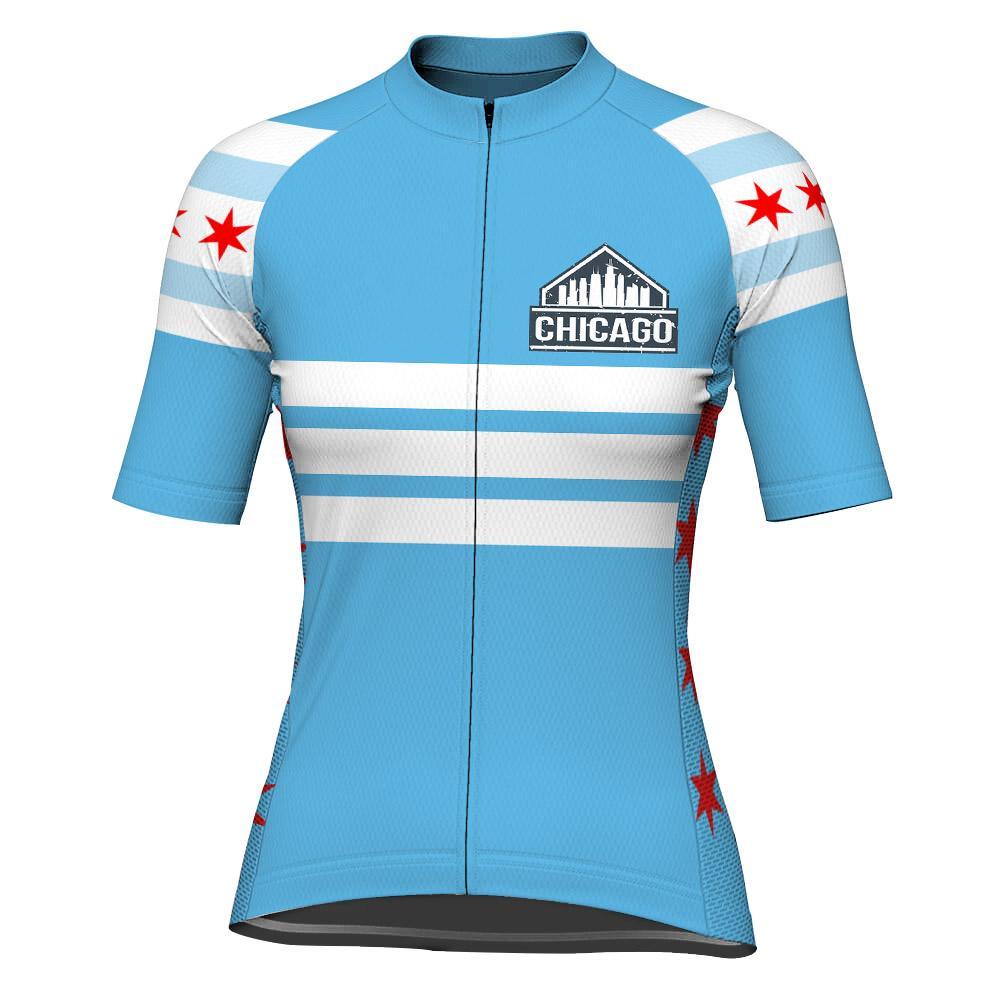 Chicago Short Sleeve Cycling Jersey for Women D02270220_10 / XXL