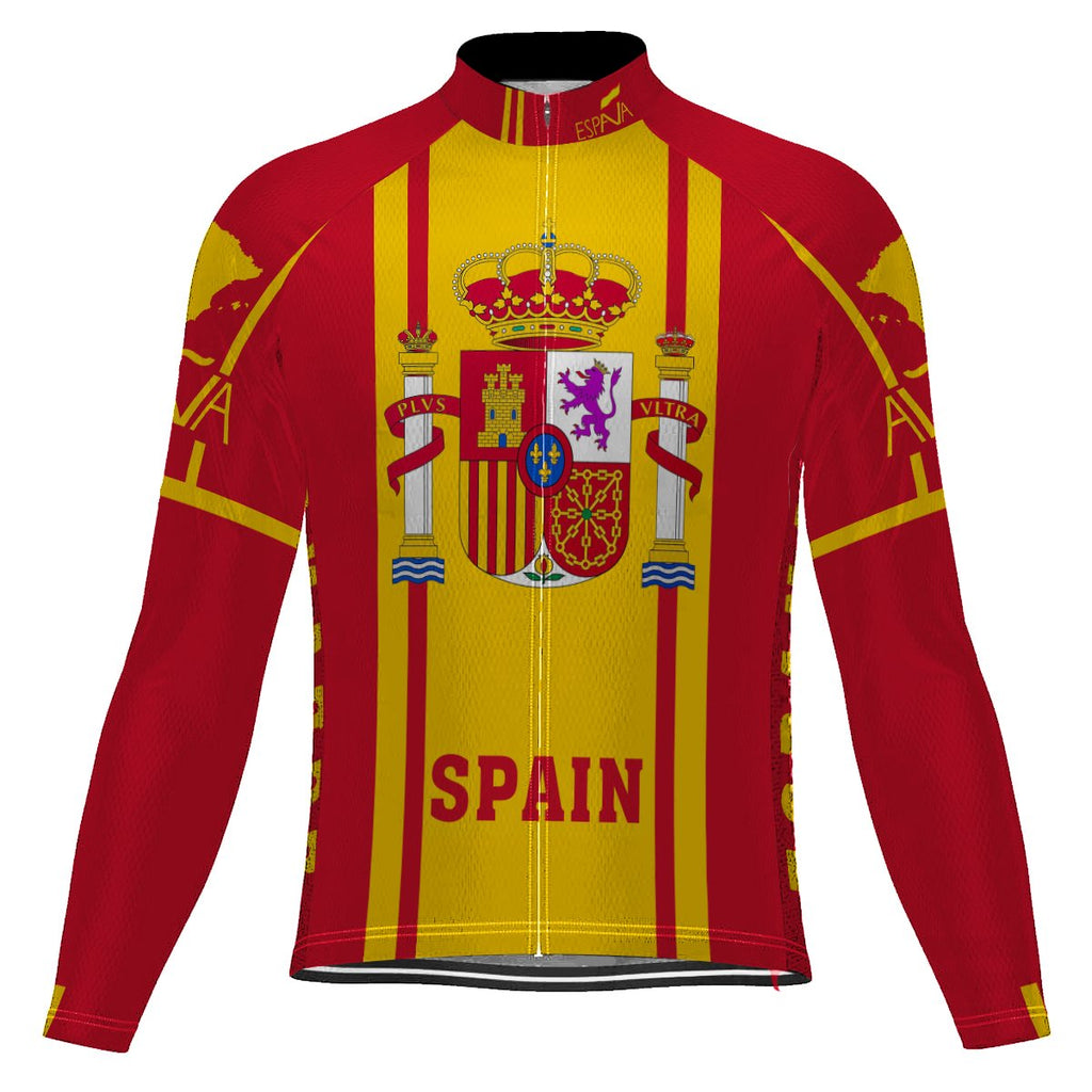 Spain Long Sleeve Cycling Jersey for Men